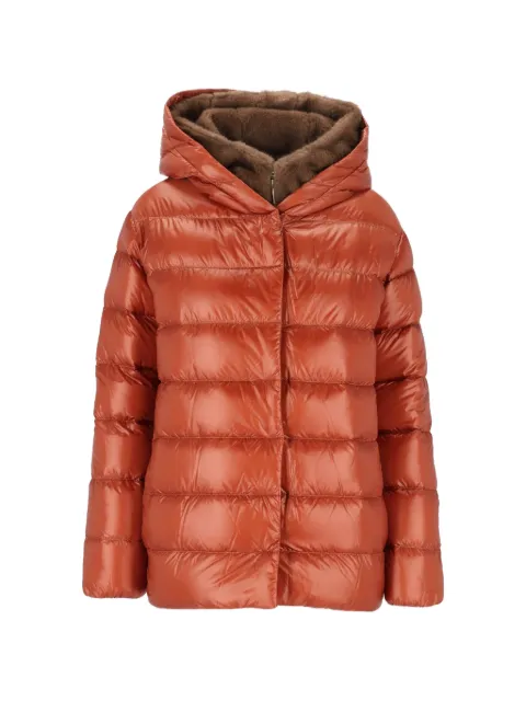 Herno quilted faux-fur trim coat