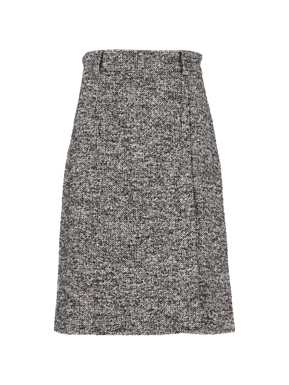 Dolce & Gabbana bouclé-knit belt-loops midi skirt - Schwarz
