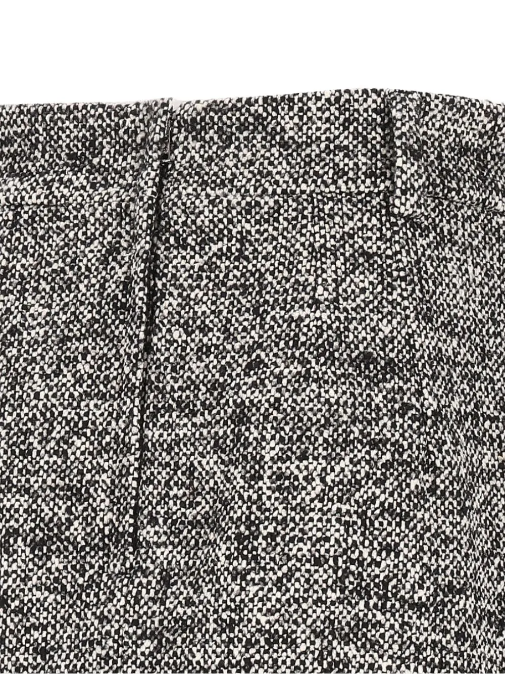 Dolce & Gabbana bouclé-knit belt-loops midi skirt Zwart