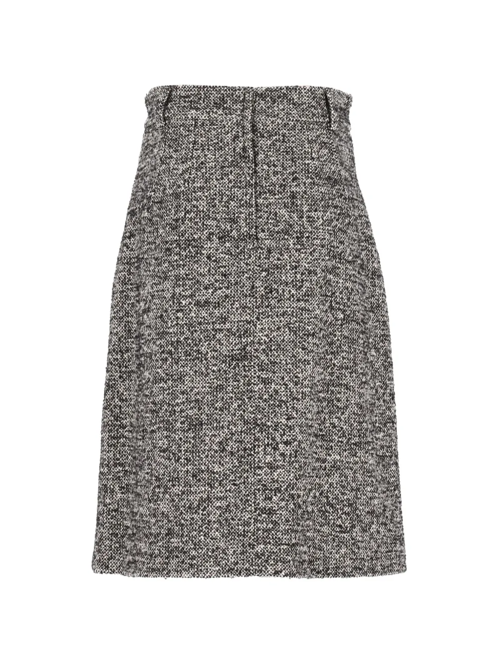 Dolce & Gabbana bouclé-knit belt-loops midi skirt Zwart