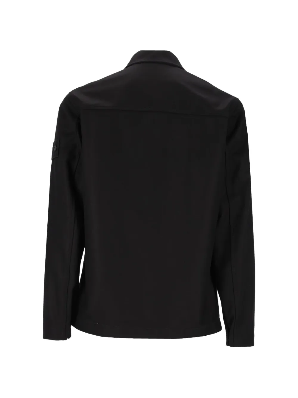 Stone Island 1200020 wollen nylon flanellen_D.I. Ghost shirtjack Zwart