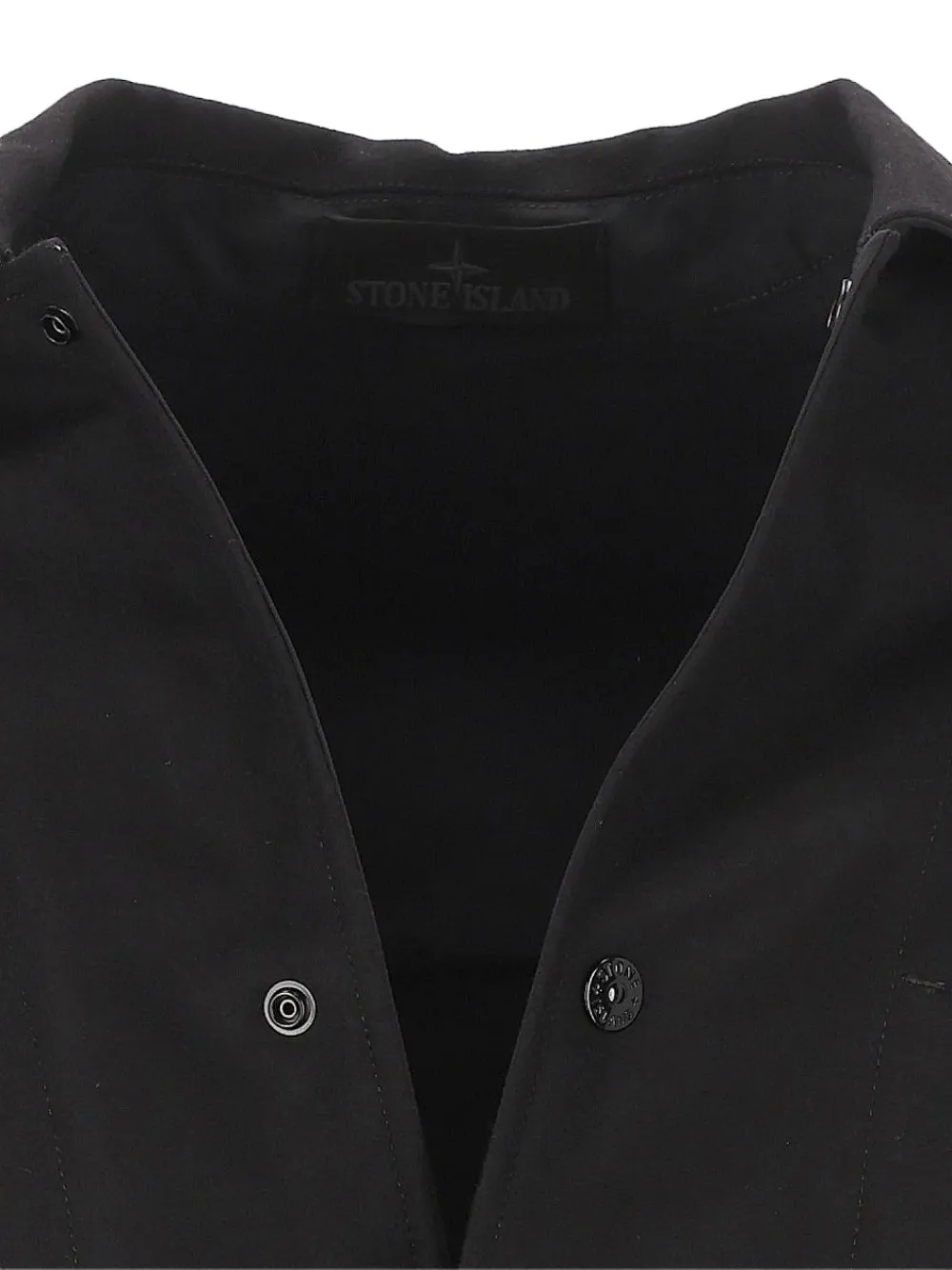Stone Island 1200020 wollen nylon flanellen_D.I. Ghost shirtjack Zwart