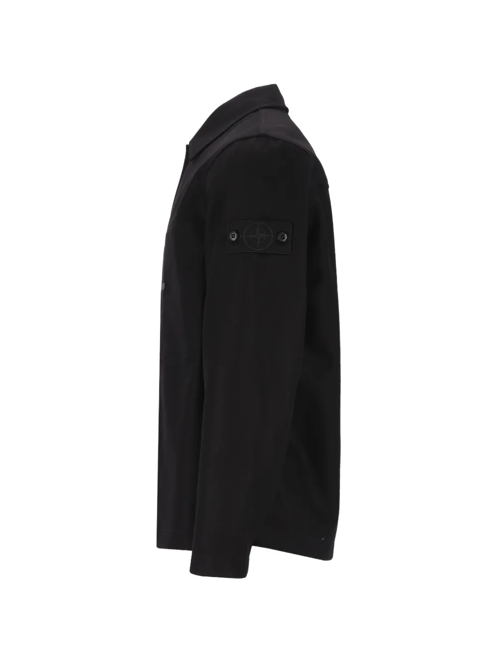 Stone Island 1200020 wollen nylon flanellen_D.I. Ghost shirtjack Zwart