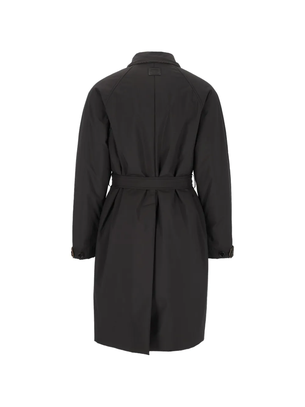 Dolce & Gabbana Car coat met enkele rij knopen en ceintuur Zwart