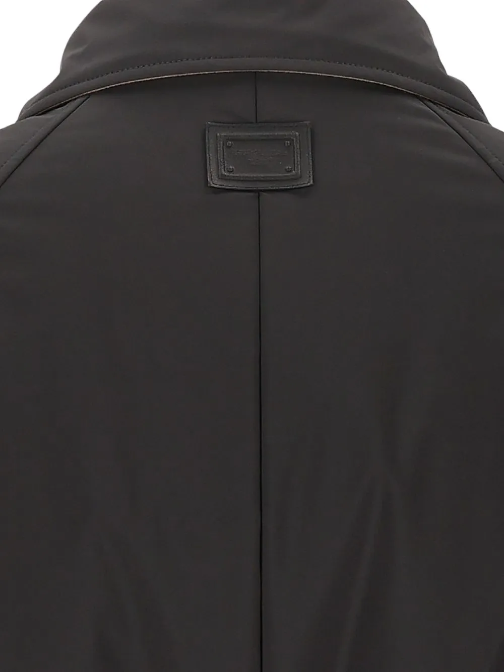 Dolce & Gabbana Car coat met enkele rij knopen en ceintuur Zwart