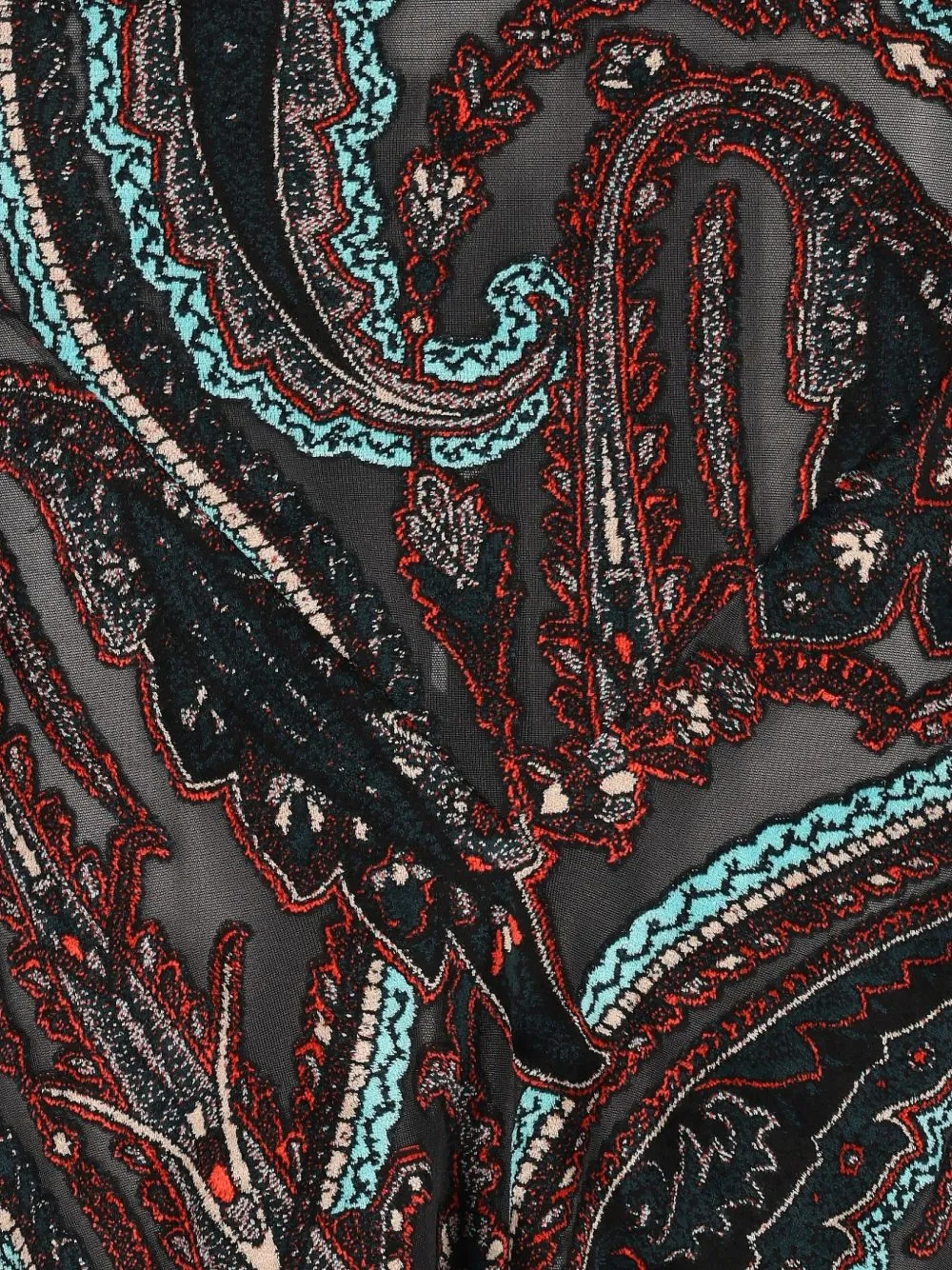 ETRO Maxi-jurk met paisley-print en korte mouwen Zwart