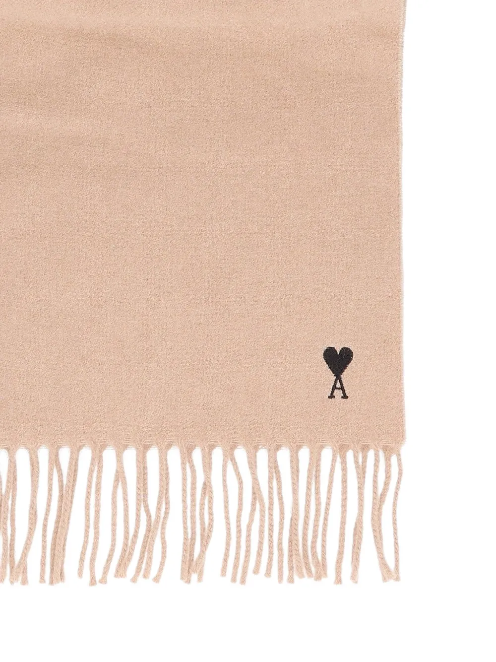 AMI Paris Sjaal met logo Beige