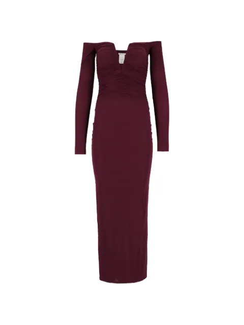 Amazuìn Noemi off-shoulder draped midi dress