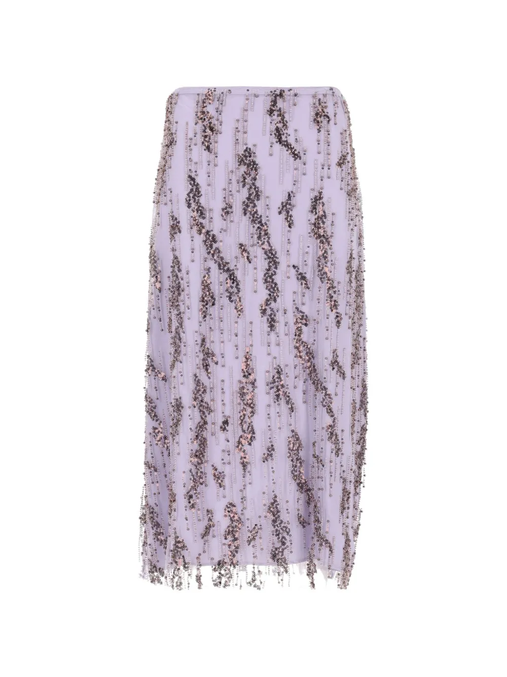 STAUD Aviva sequin-embellished midi skirt - Violet