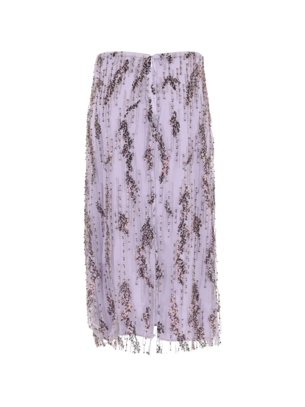 STAUD Aviva sequin-embellished midi skirt Paars