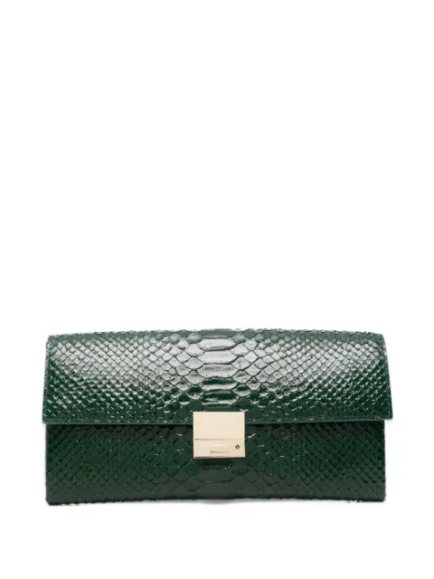 TOM FORD python-effect leather clutch bag