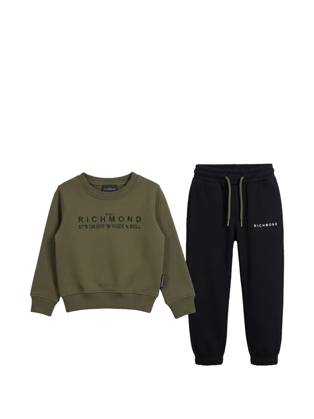 John Richmond Junior logo-print cotton tracksuit - Verde