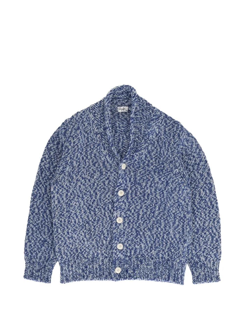 Il Gufo chunky-knit shawl-collar cardigan - Bleu Il Gufo chunky-knit shawl-collar cardigan - Bleu