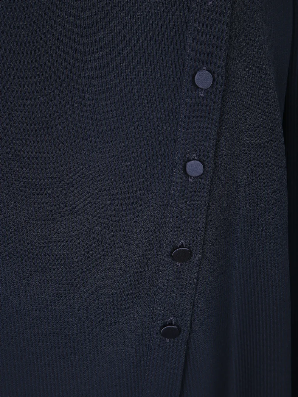 Emporio Armani Canneté fabric blouse signature capsule Blauw