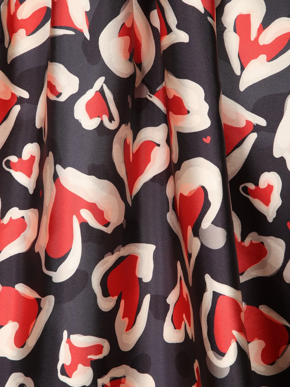 alessandro enriquez Plooirok met hartprint Zwart