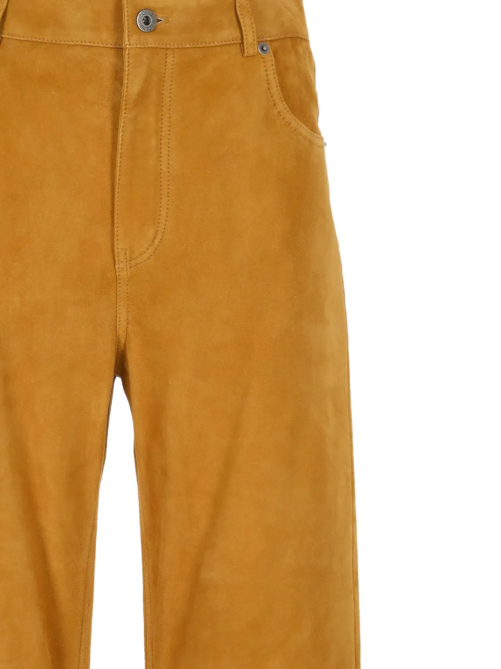 LOEWE Broek met wijde pijpen en suède-afwerking Bruin