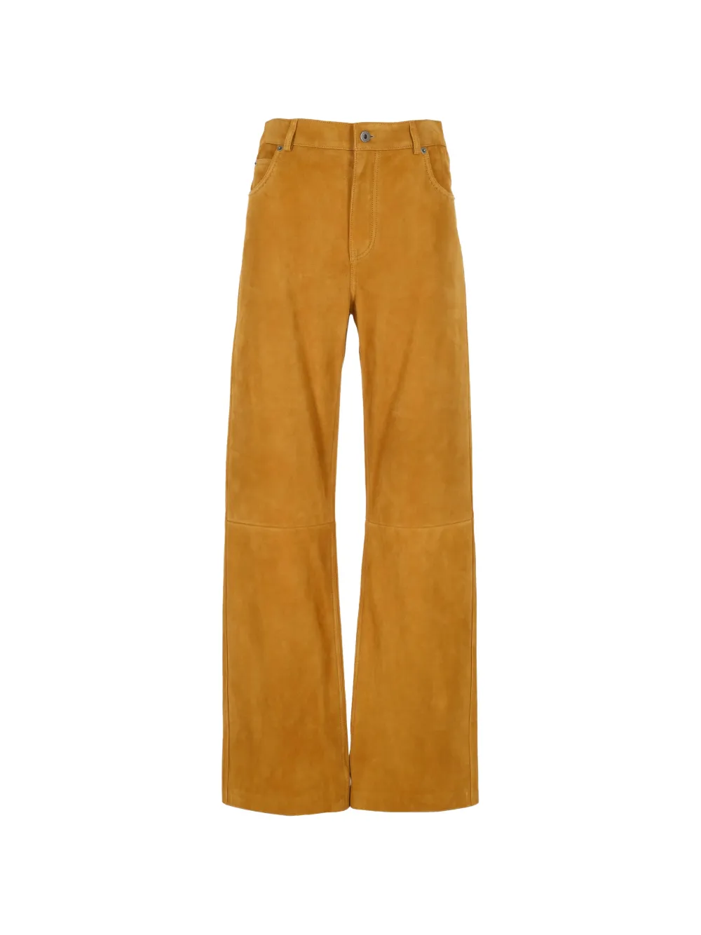LOEWE suede-finish wide-leg trousers