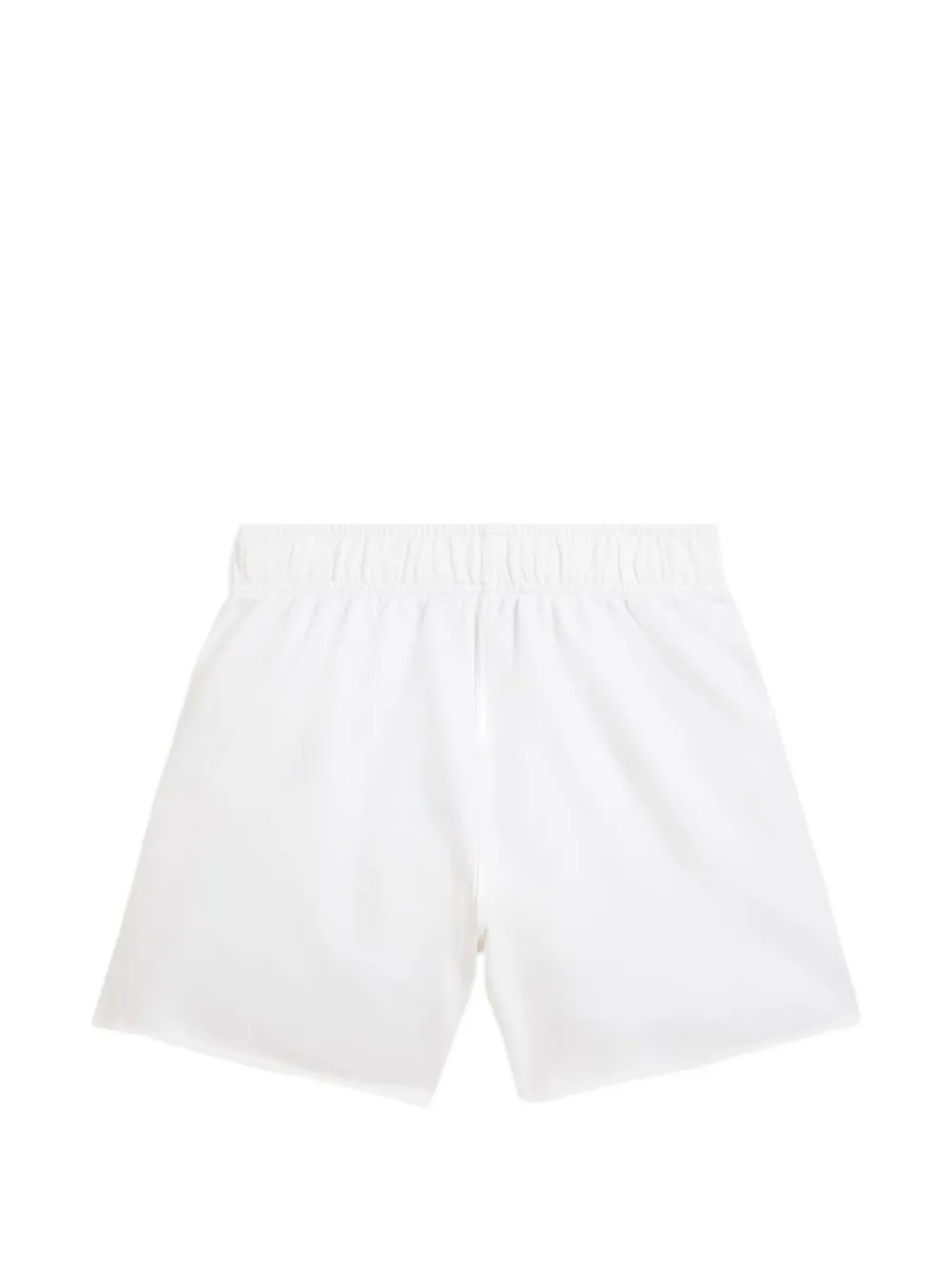 POLO RALPH LAUREN KIDS Shorts met logo-print en gerafelde afwerking Wit
