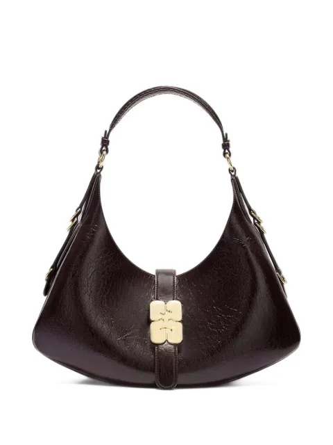 GANNI small Kat bag in brown shine