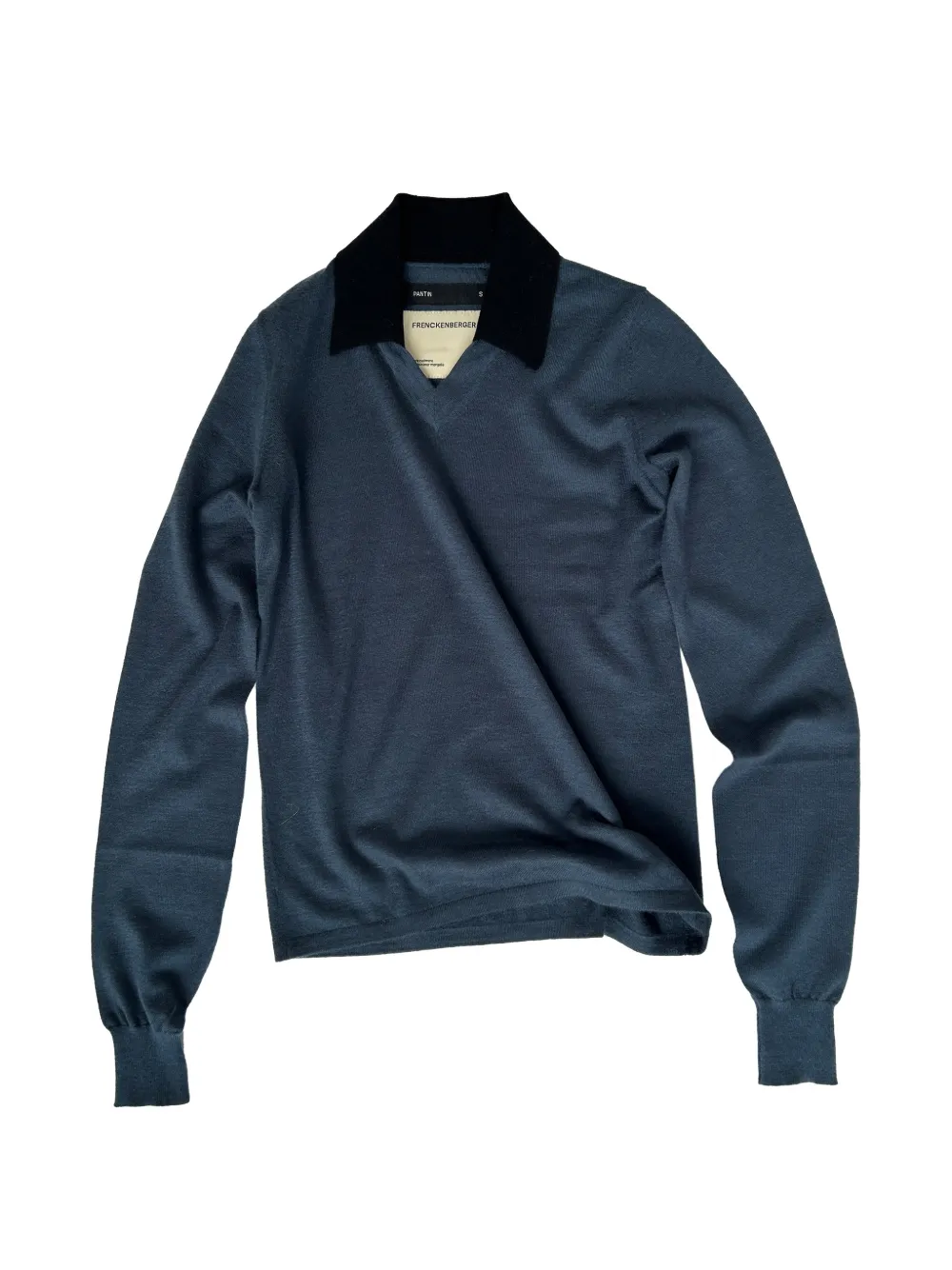Frenckenberger V-neck cashmere sweater - Blue