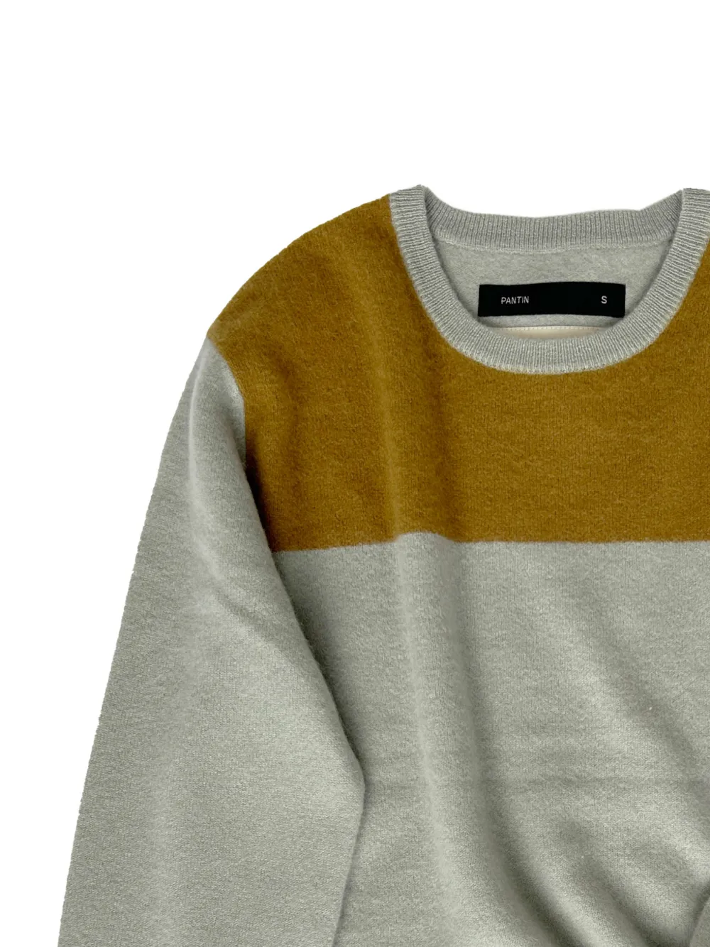 Frenckenberger Trui met colourblocking en ronde hals Grijs