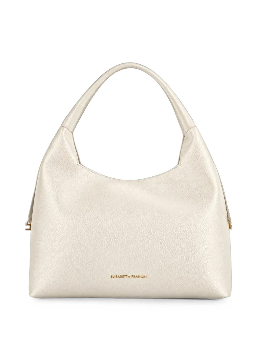 Elisabetta Franchi Leren shopper Beige
