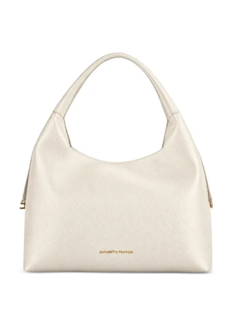 Elisabetta Franchi logo-charm faux-leather tote bag