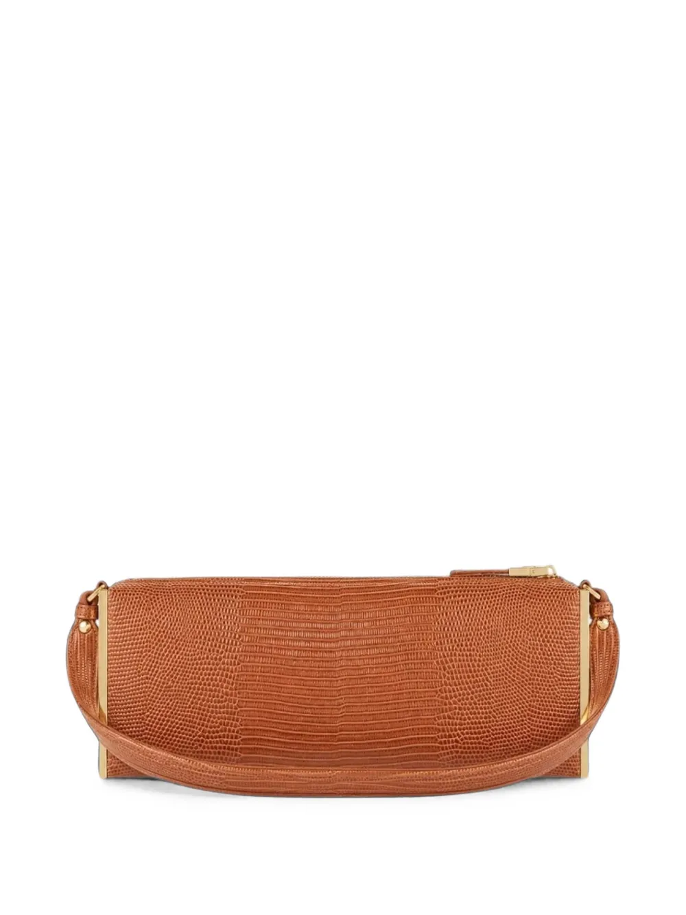 Elisabetta Franchi Shopper met hagedissenhuid-effect Bruin