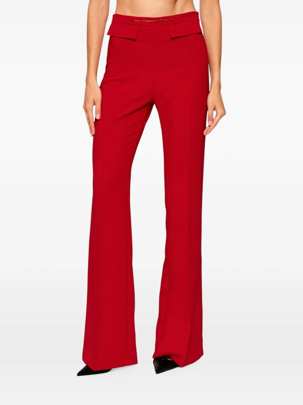 Elisabetta Franchi Crêpe broek Rood