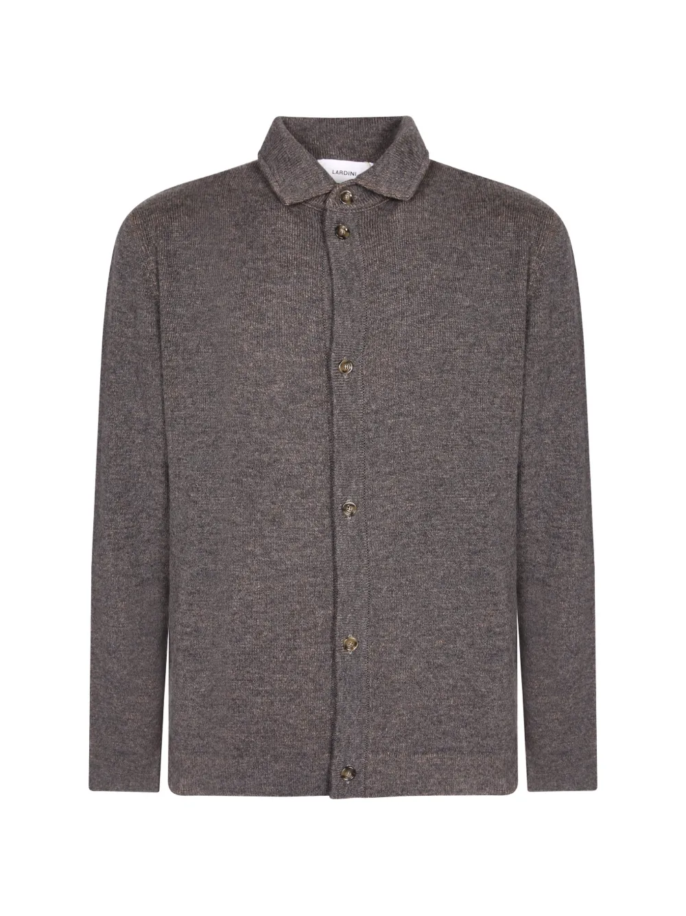 Lardini button-up collar cardigan - Grey