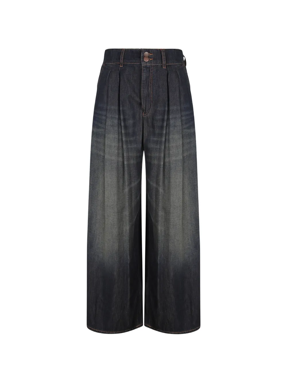Emporio Armani pleated whiskered jeans - Bleu Emporio Armani pleated whiskered jeans - Bleu