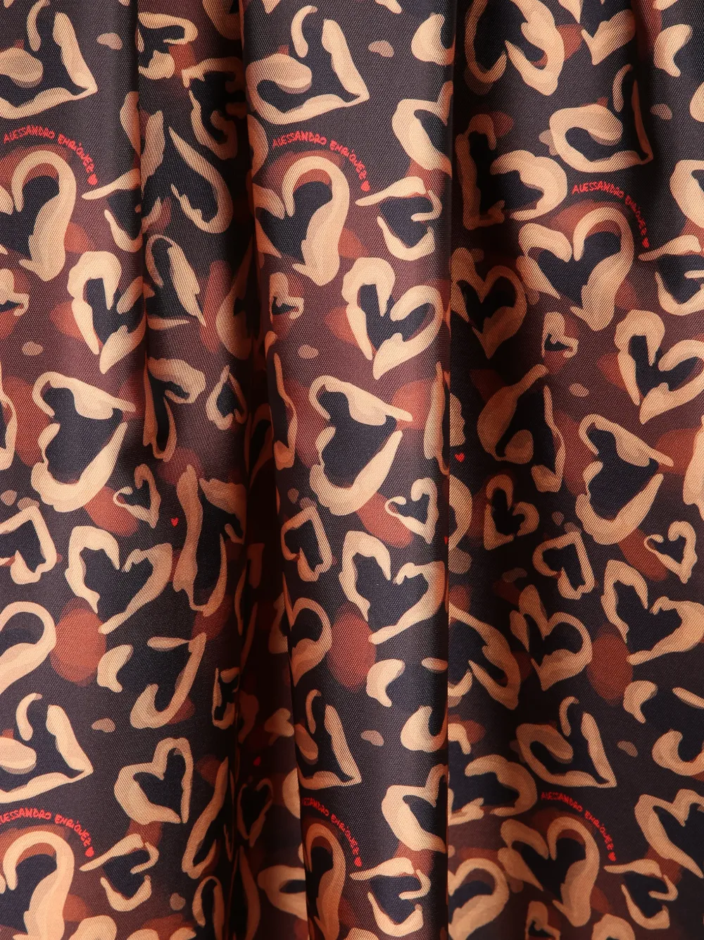 alessandro enriquez Plooirok met hartprint Bruin