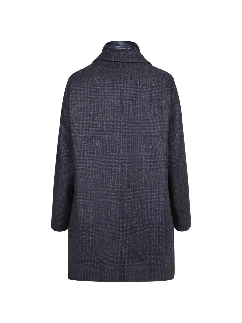 Herno Prince of Wales check single-breasted coat Blauw