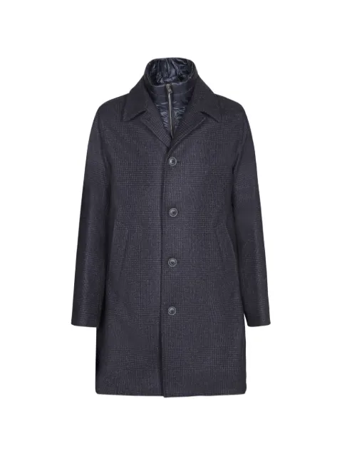 Herno Prince of Wales check single-breasted coat