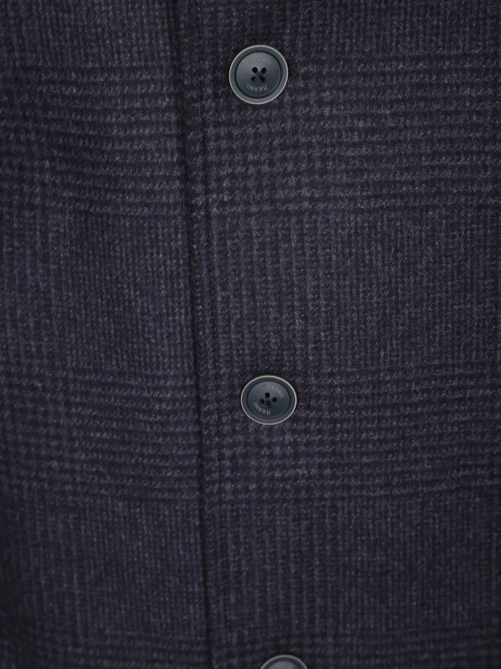 Herno Prince of Wales check single-breasted coat Blauw