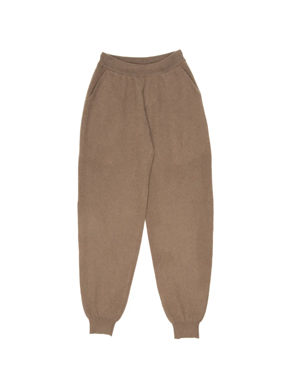 Frenckenberger elasticated cashmere track pants - Marrone