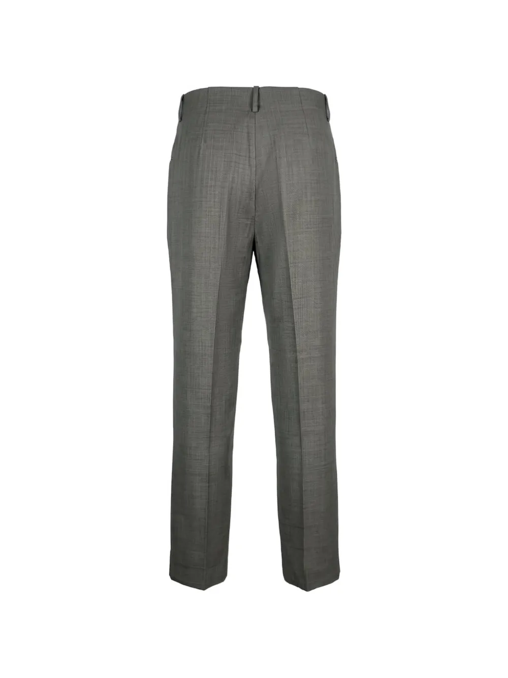 GANNI twisted straight-leg trousers Grijs