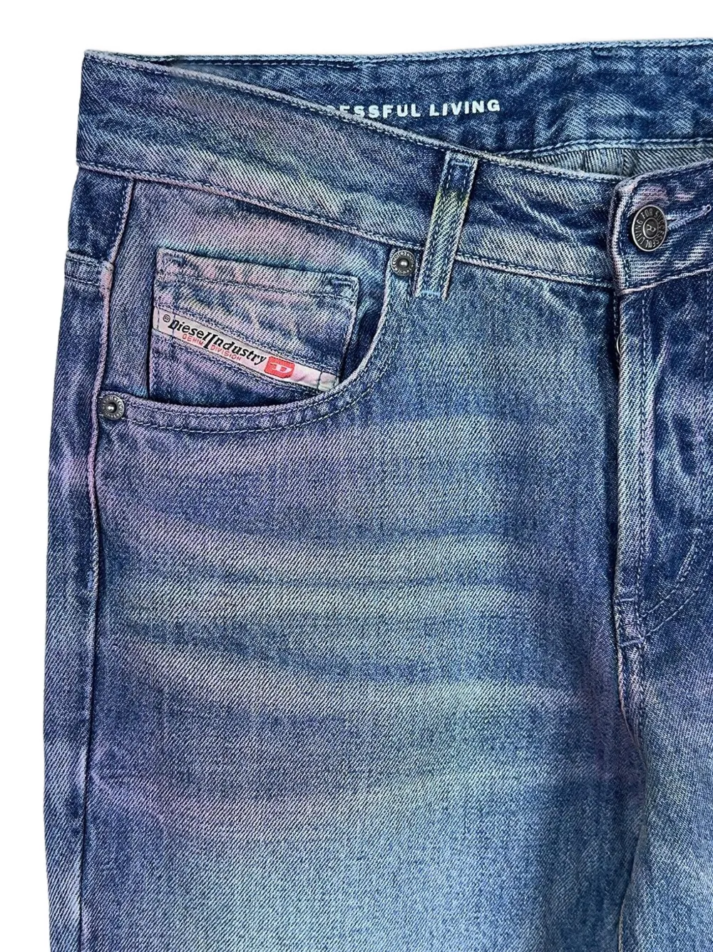 Diesel D-Lie-Fsj3 faded jeans Blauw