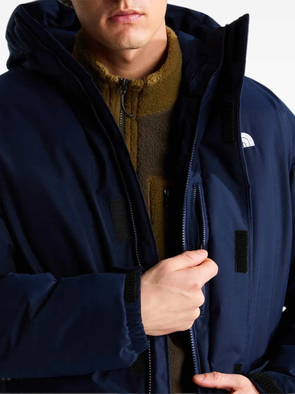 The North Face oversized puffer jacket Blauw