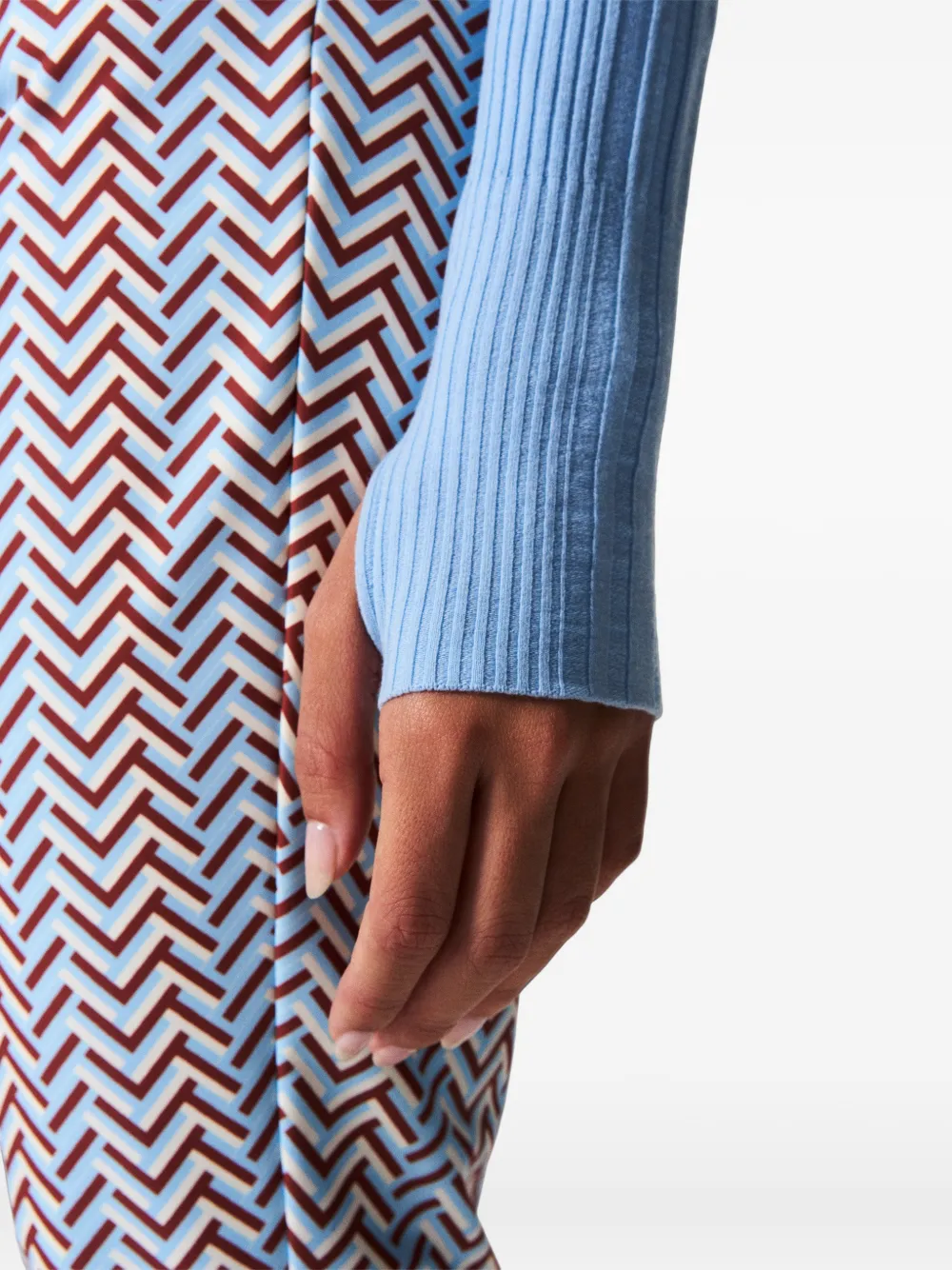 Perfect Moment Wool-blend Base-layer Bodysuit in Blue, view 4