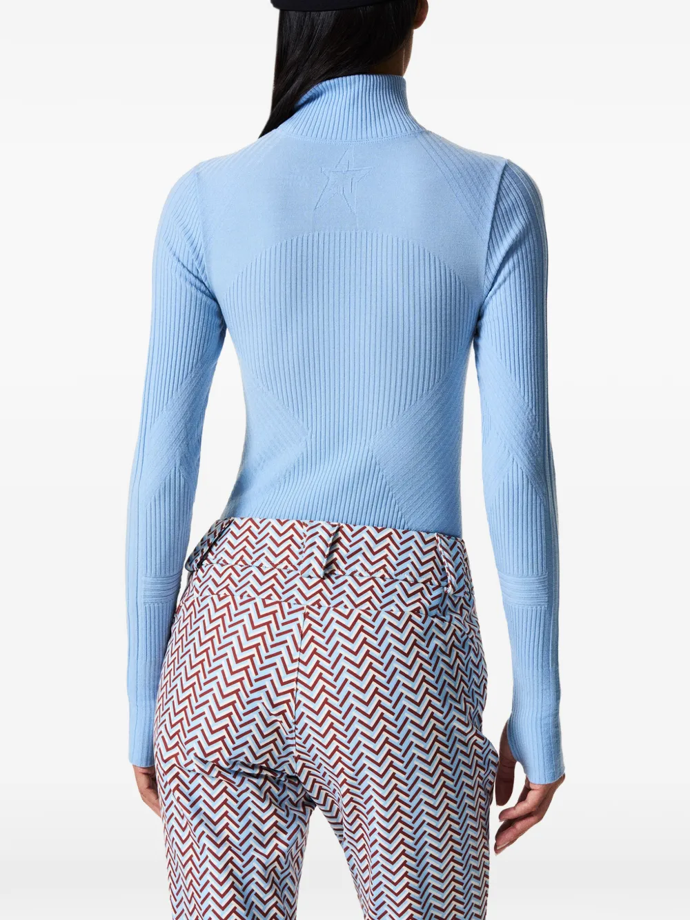Perfect Moment Wool-blend Base-layer Bodysuit in Blue, view 3