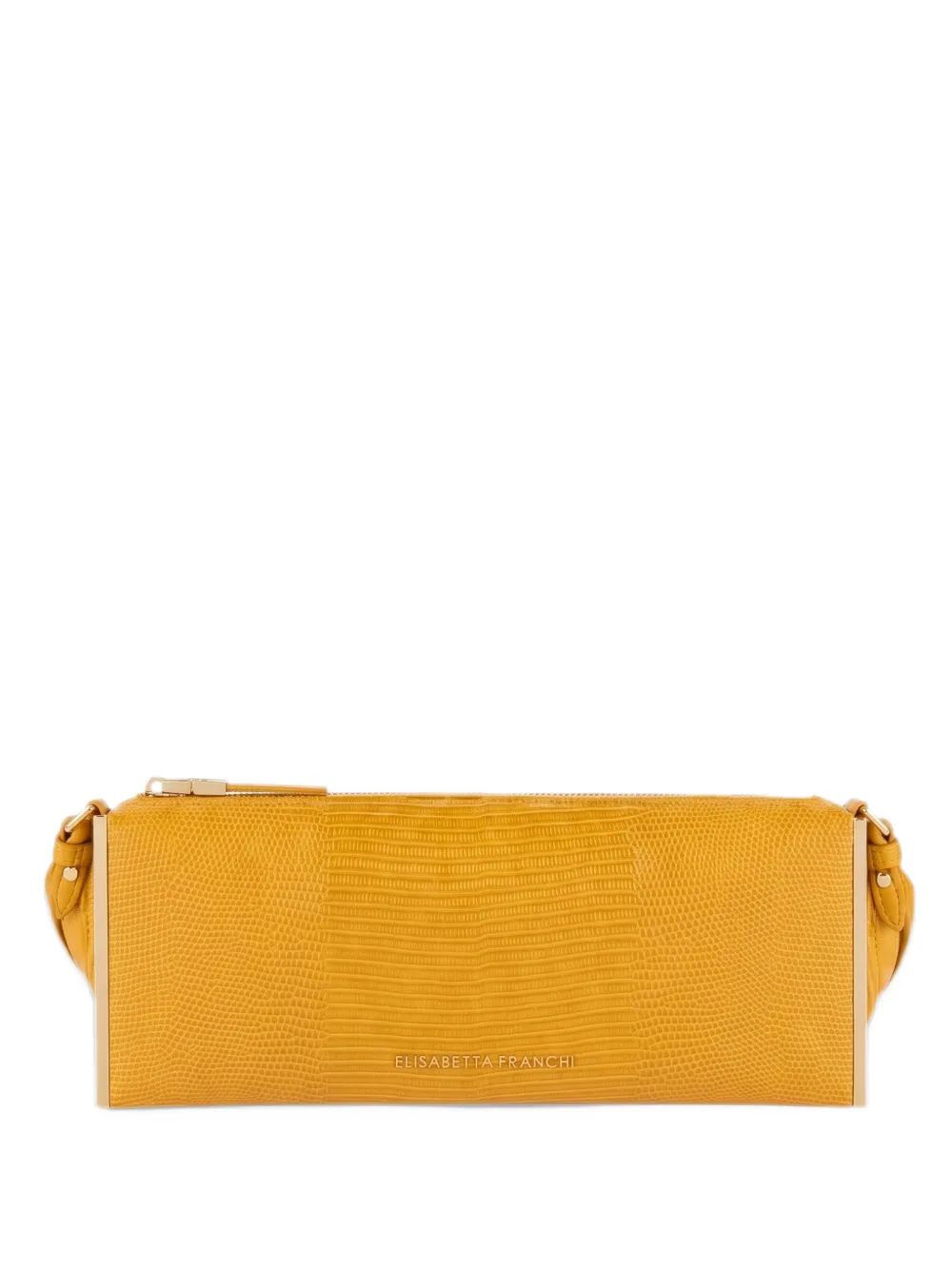Elisabetta Franchi over-the-shoulder bag with lizard print - Giallo