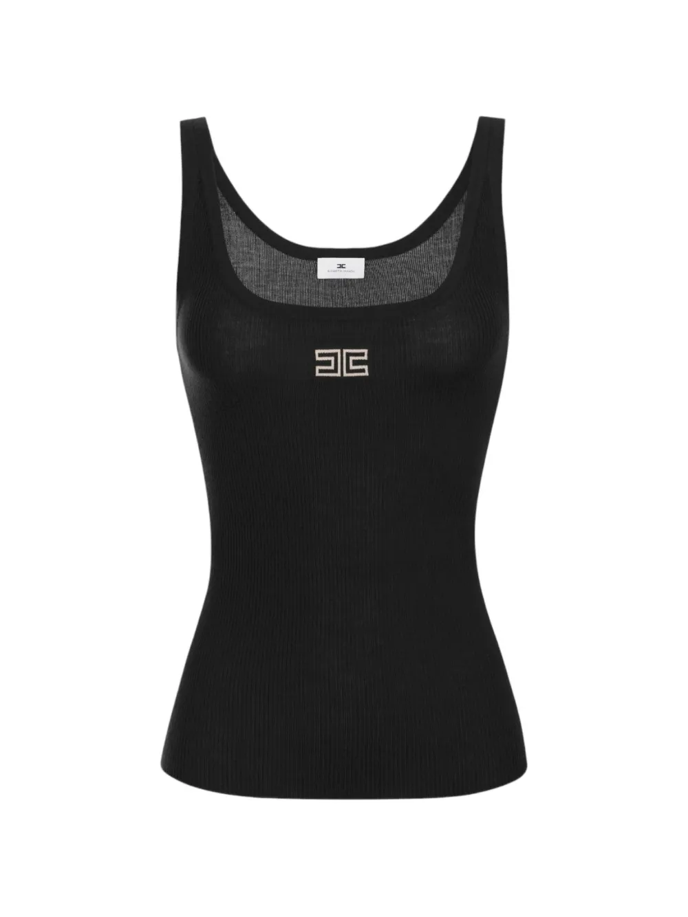Elisabetta Franchi ribbed knit tank top - Nero