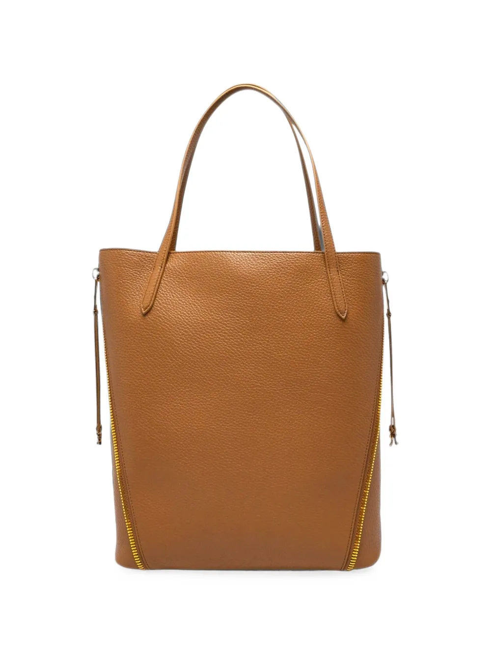 Elisabetta Franchi Shopper met textuur en ritsdetail Beige