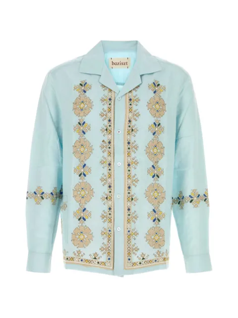 Baziszt embroidered long-sleeve shirt