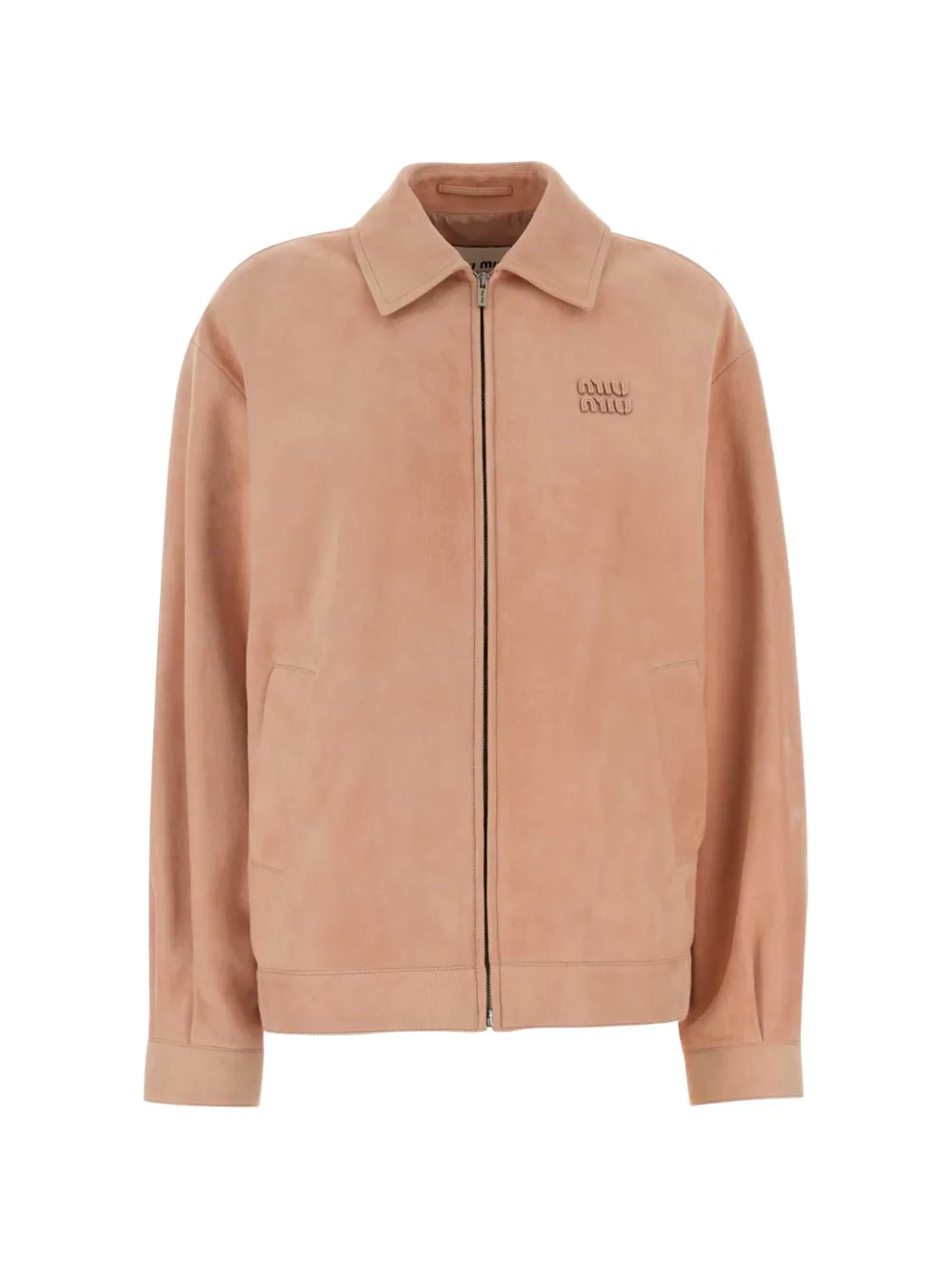 Miu Miu waxed suede blouson jacket - Rosa
