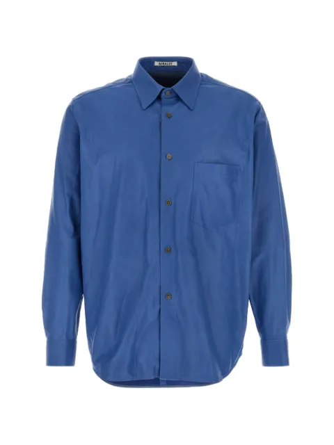 Auralee long-sleeve leather shirt