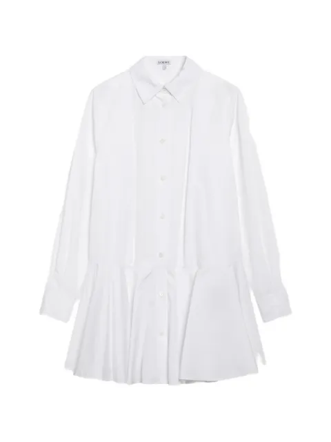 LOEWE ruffled-skirt shirt dress