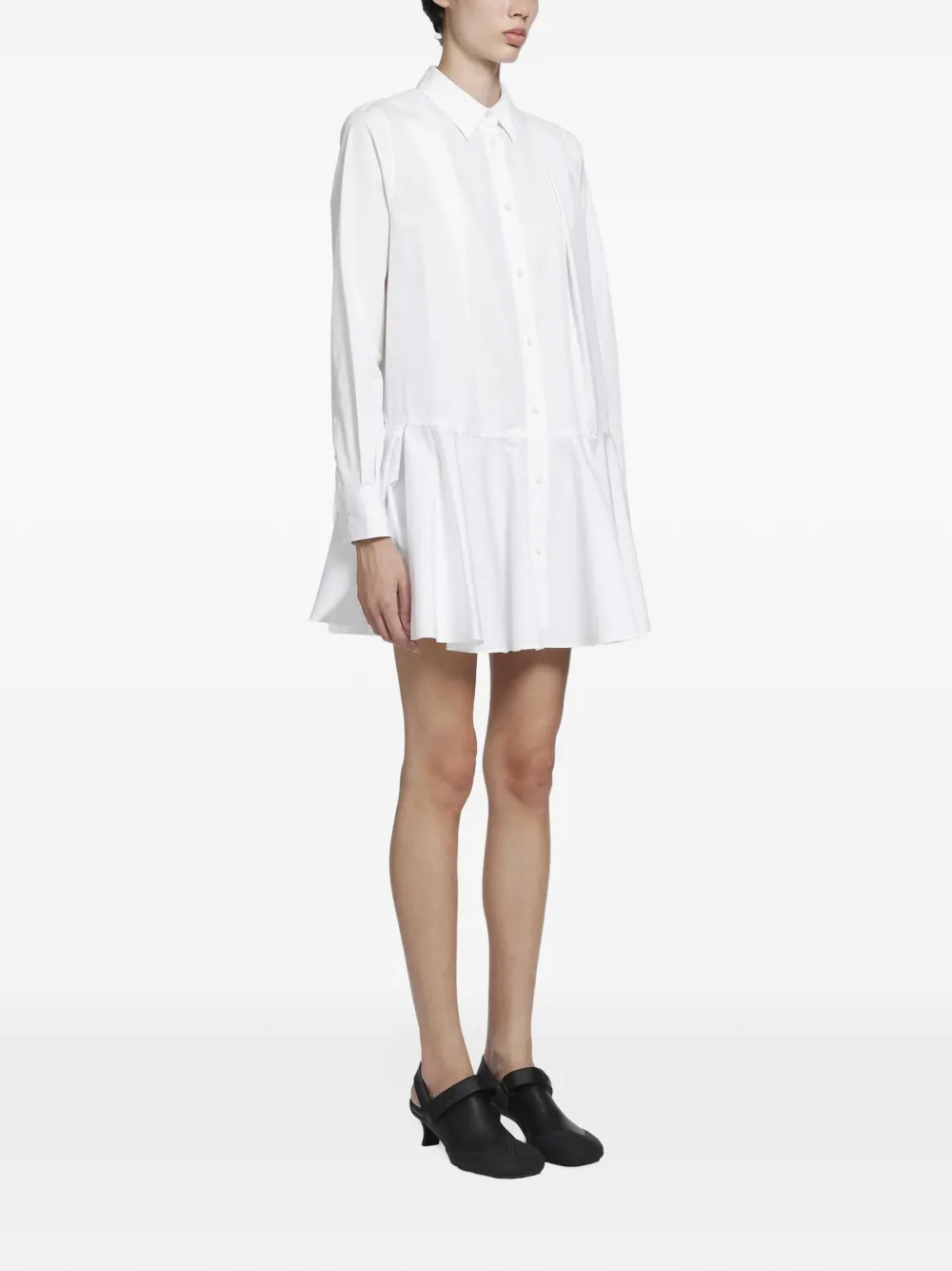 LOEWE Blousejurk met plooirok Wit