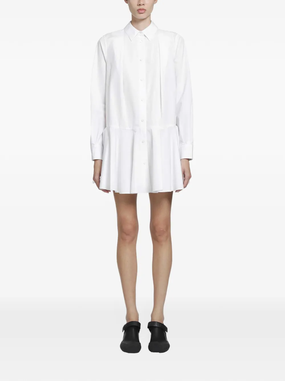 LOEWE Blousejurk met plooirok Wit